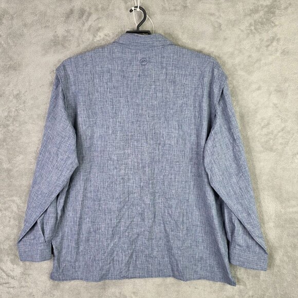 Mens Magellan Adventure Gear Heather Blue Shirt Angler Fit Button Up Size 2XL - Picture 5 of 8